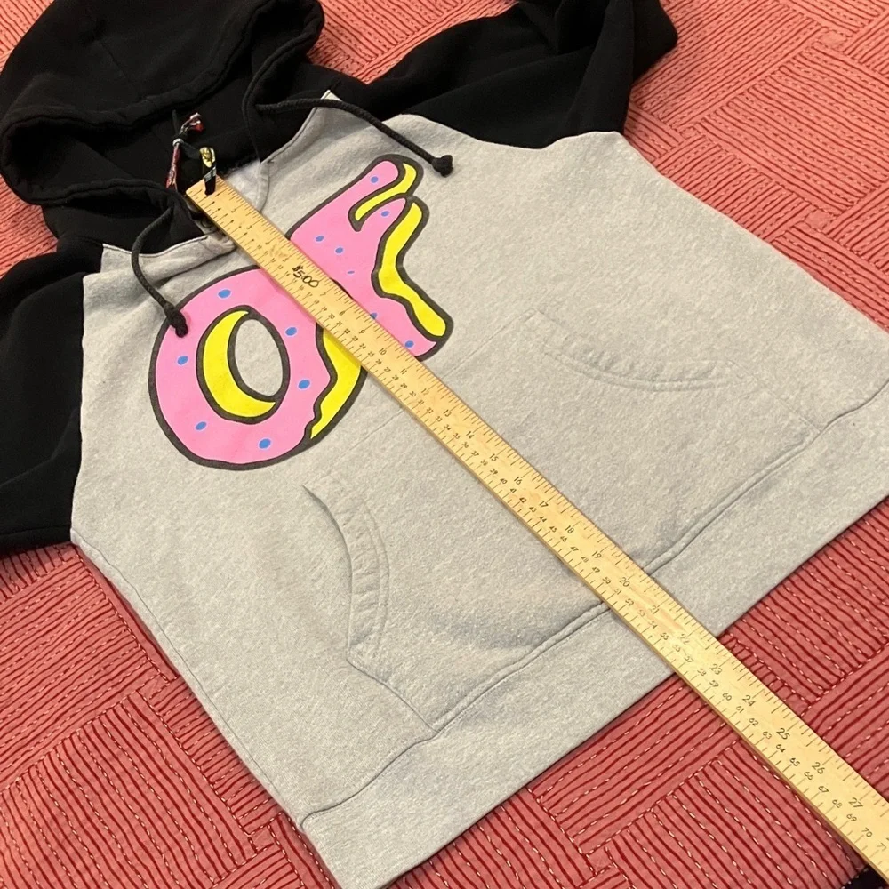 Odd Future large fitted Black and Gray Hoodie with Colorful donut Logo - Picture 6 of 11